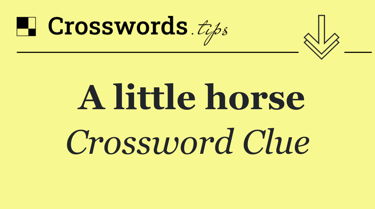 A little horse
