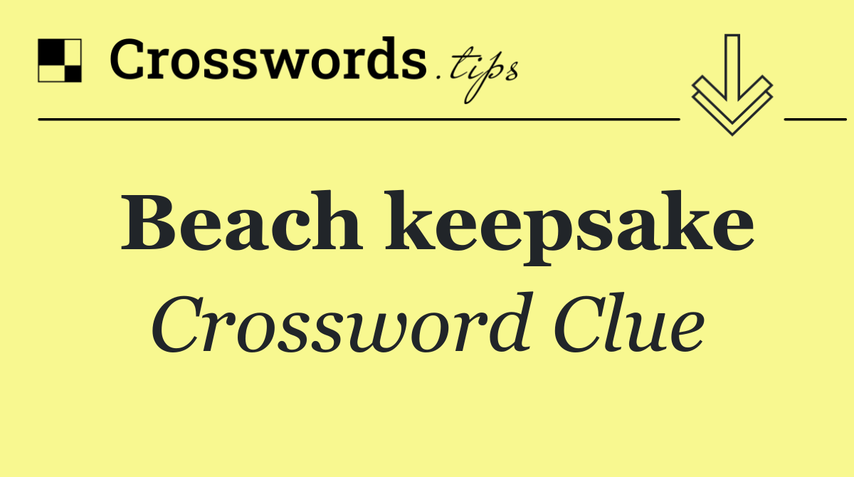 Beach keepsake