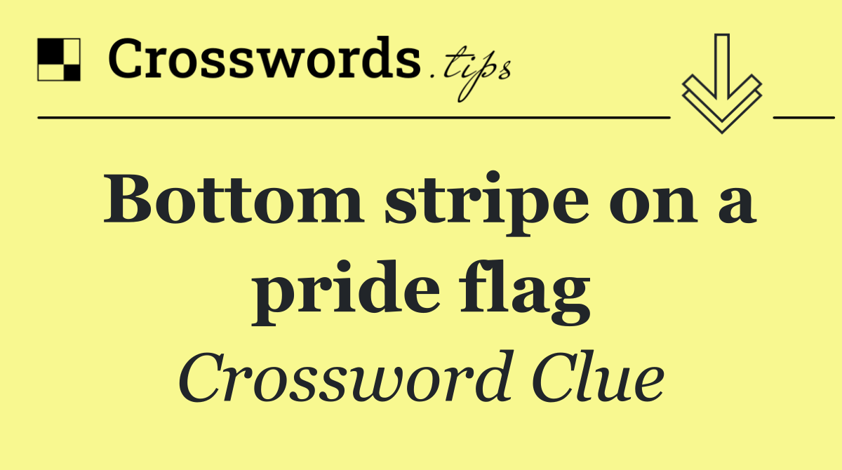 Bottom stripe on a pride flag