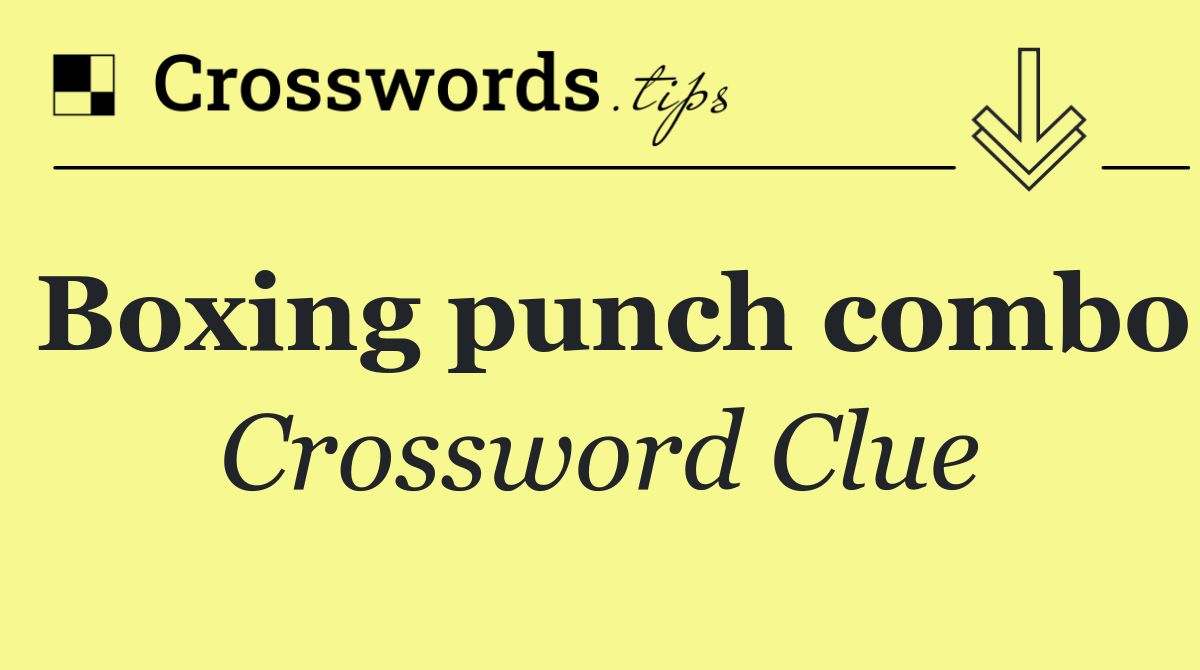 Boxing punch combo