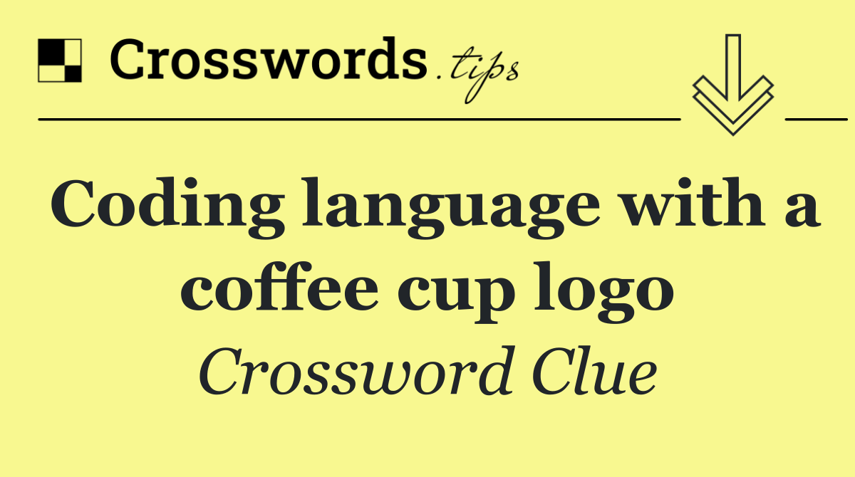 Coding language with a coffee cup logo