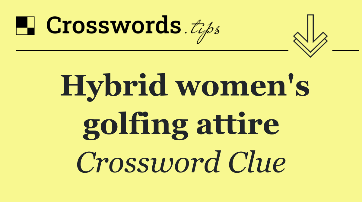 Hybrid women's golfing attire