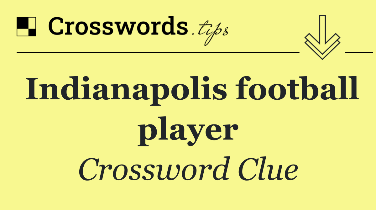 Indianapolis football player
