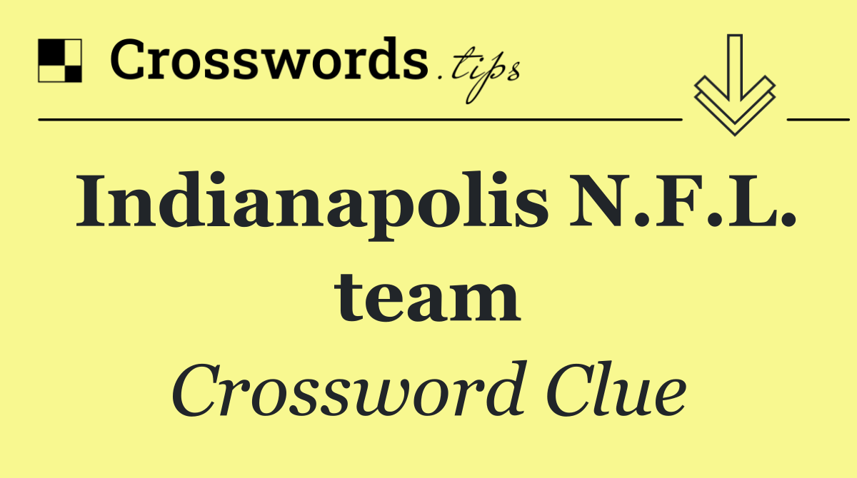 Indianapolis N.F.L. team