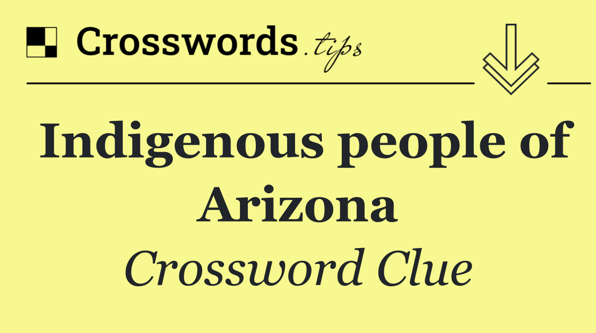 Indigenous people of Arizona