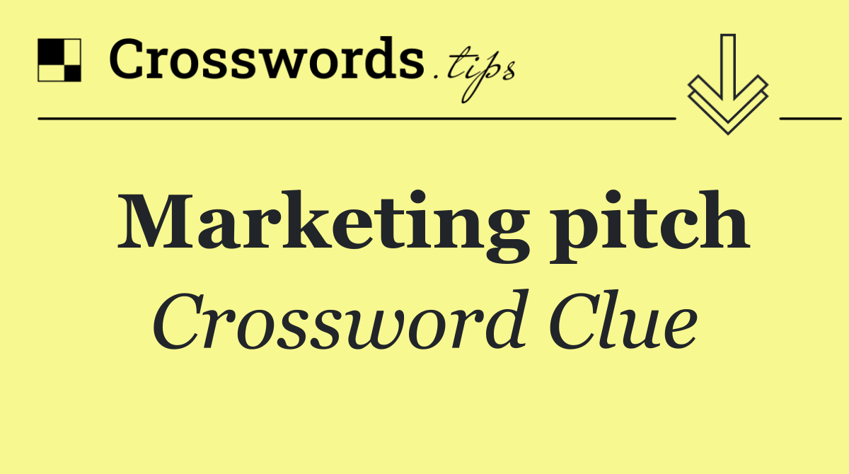 Marketing pitch