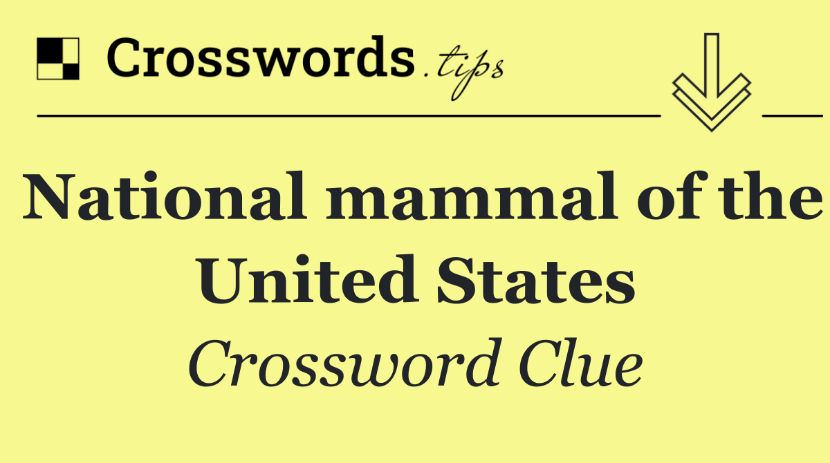 National mammal of the United States