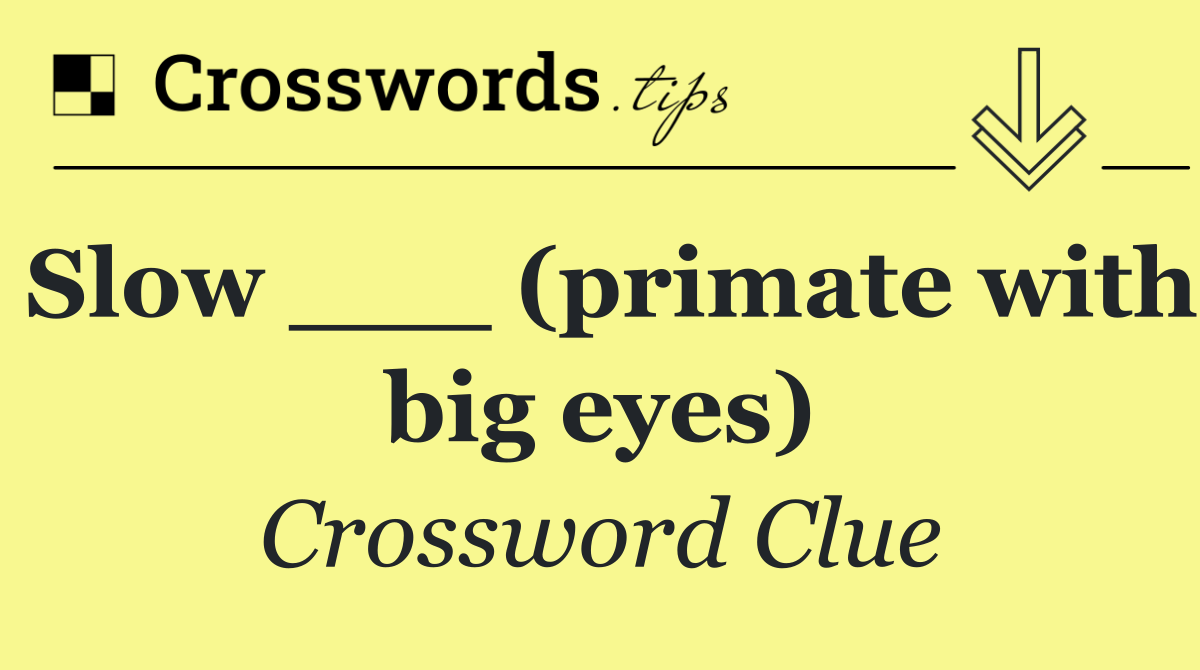 Slow ___ (primate with big eyes)