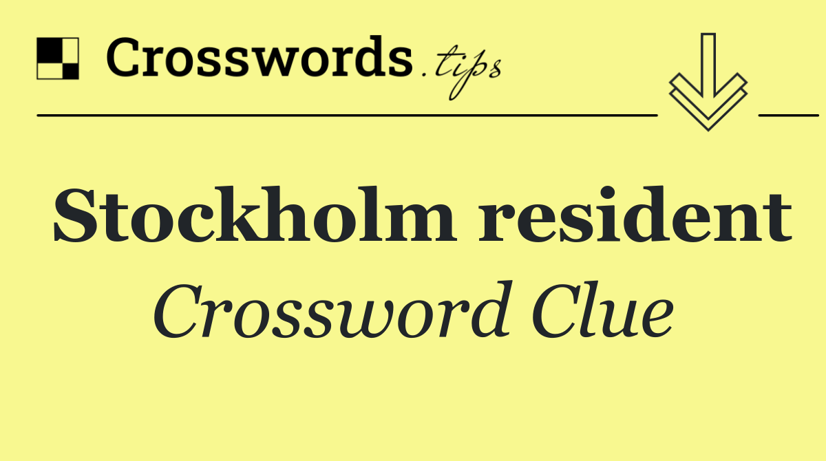 Stockholm resident