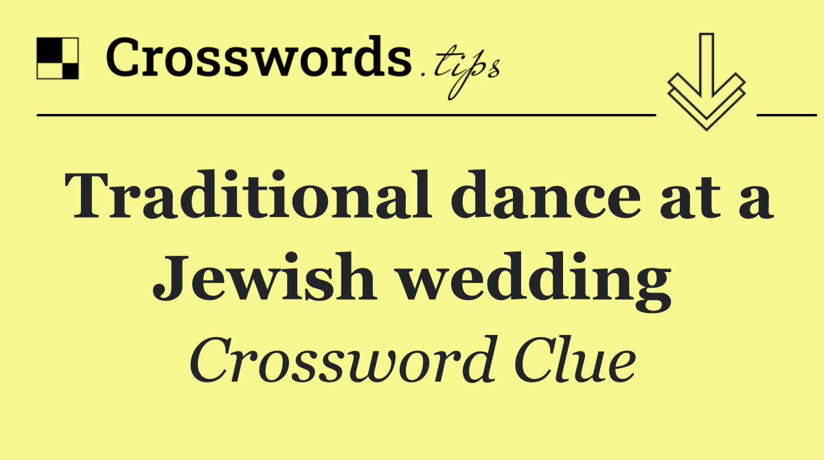Traditional dance at a Jewish wedding
