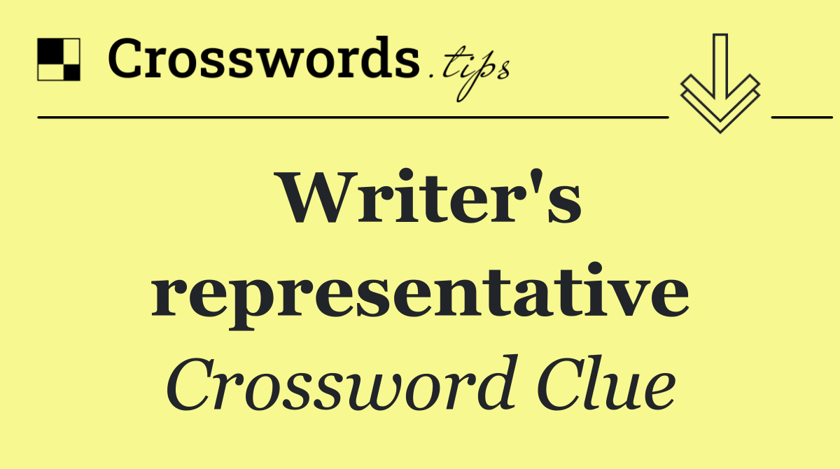 Writer's representative