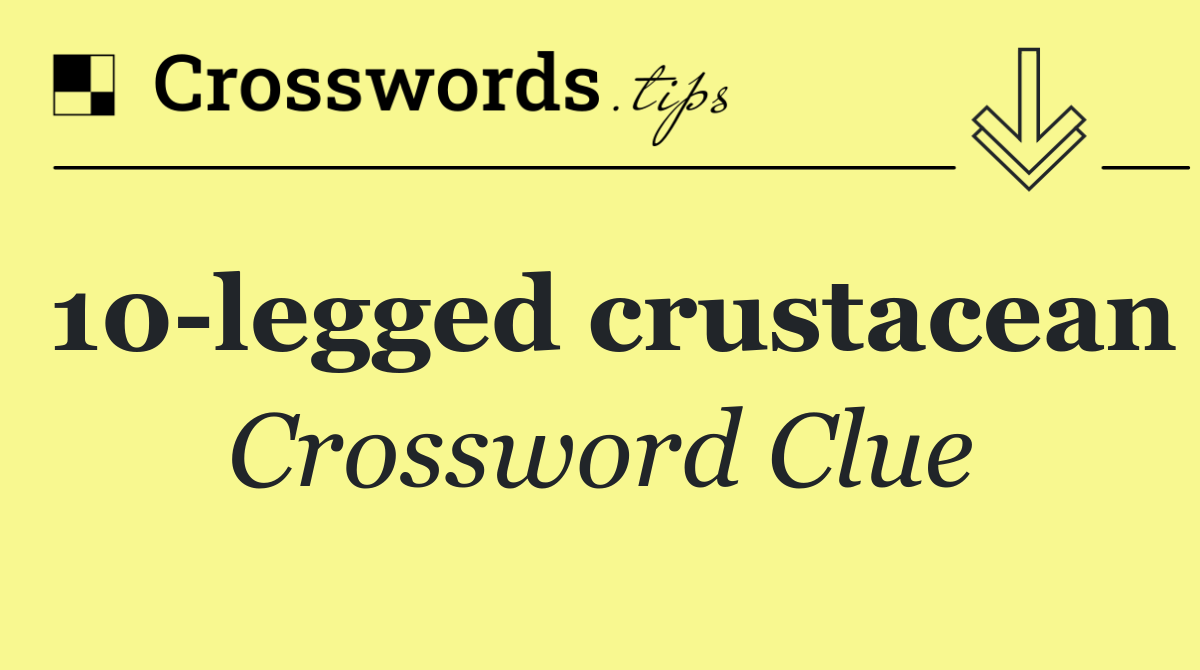 10 legged crustacean