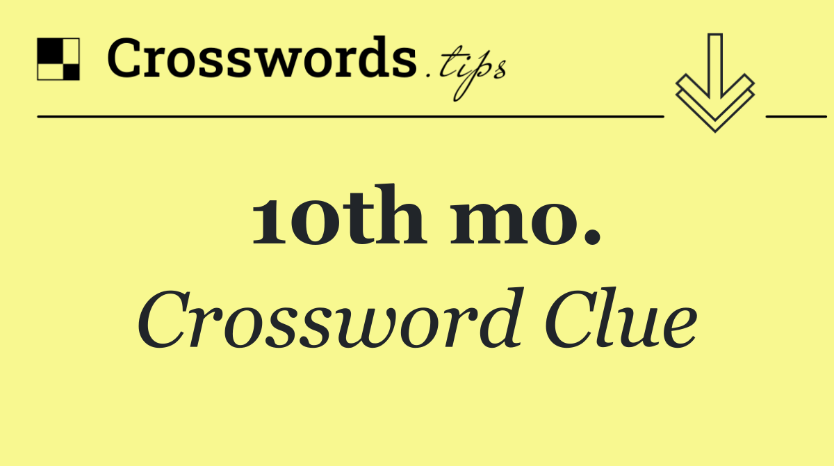 10th mo.