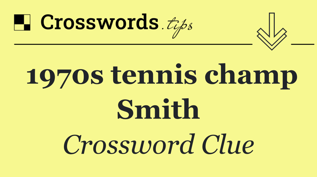 1970s tennis champ Smith