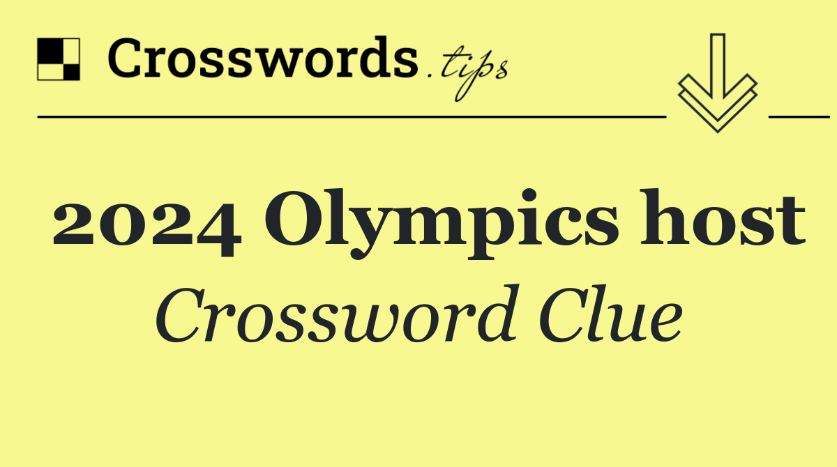 2024 Olympics host