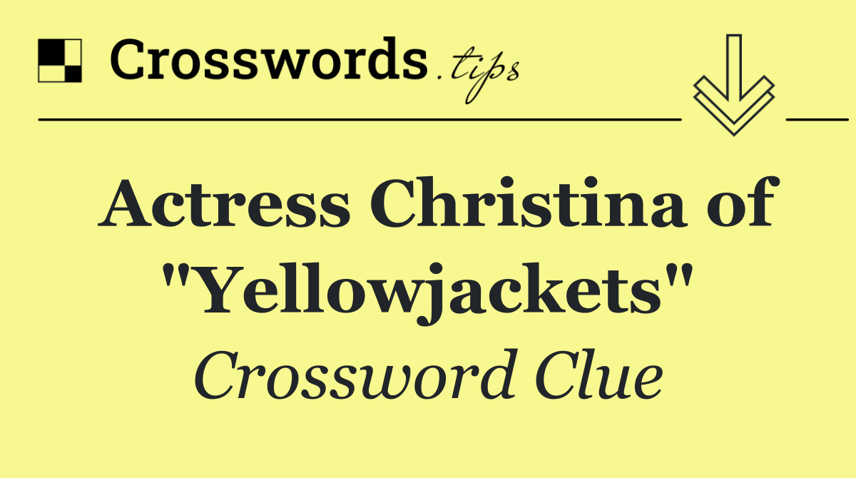 Actress Christina of "Yellowjackets"