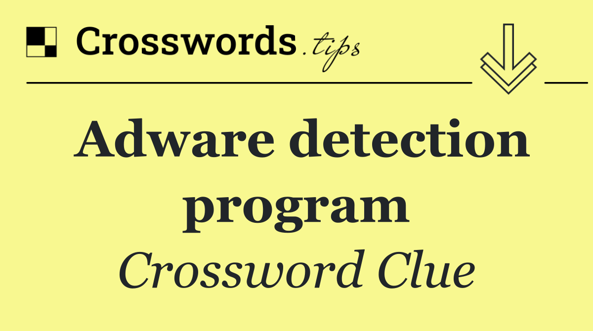 Adware detection program