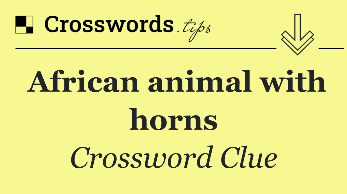 African animal with horns