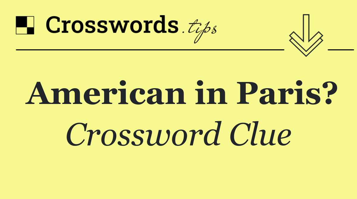American in Paris?