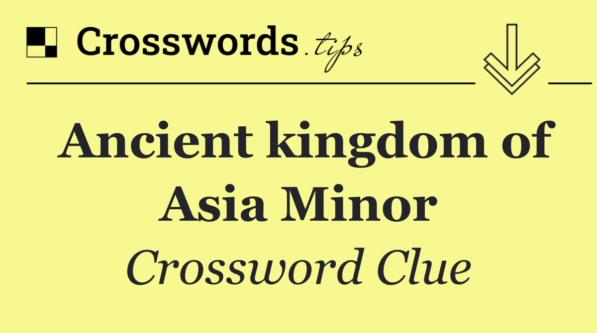 Ancient kingdom of Asia Minor