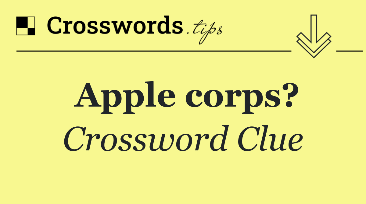 Apple corps?