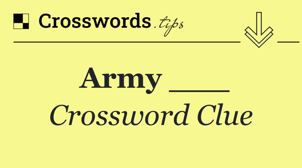 Army ___