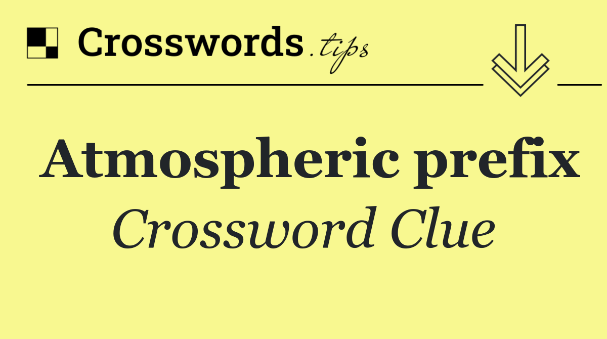 Atmospheric prefix