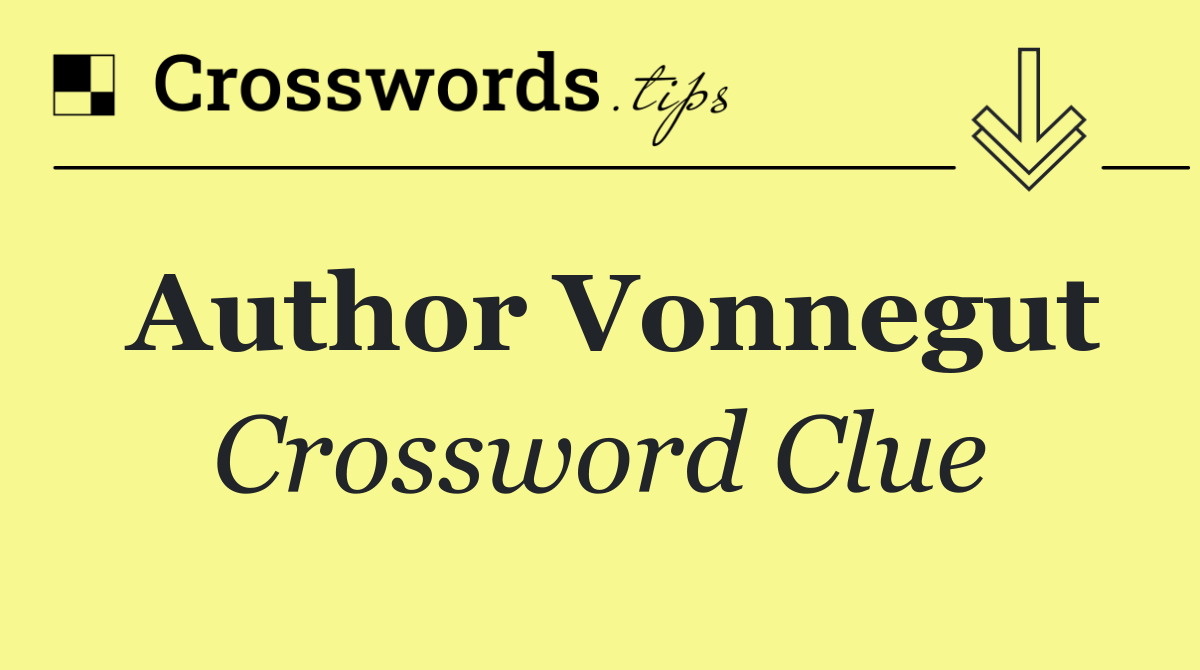 Author Vonnegut