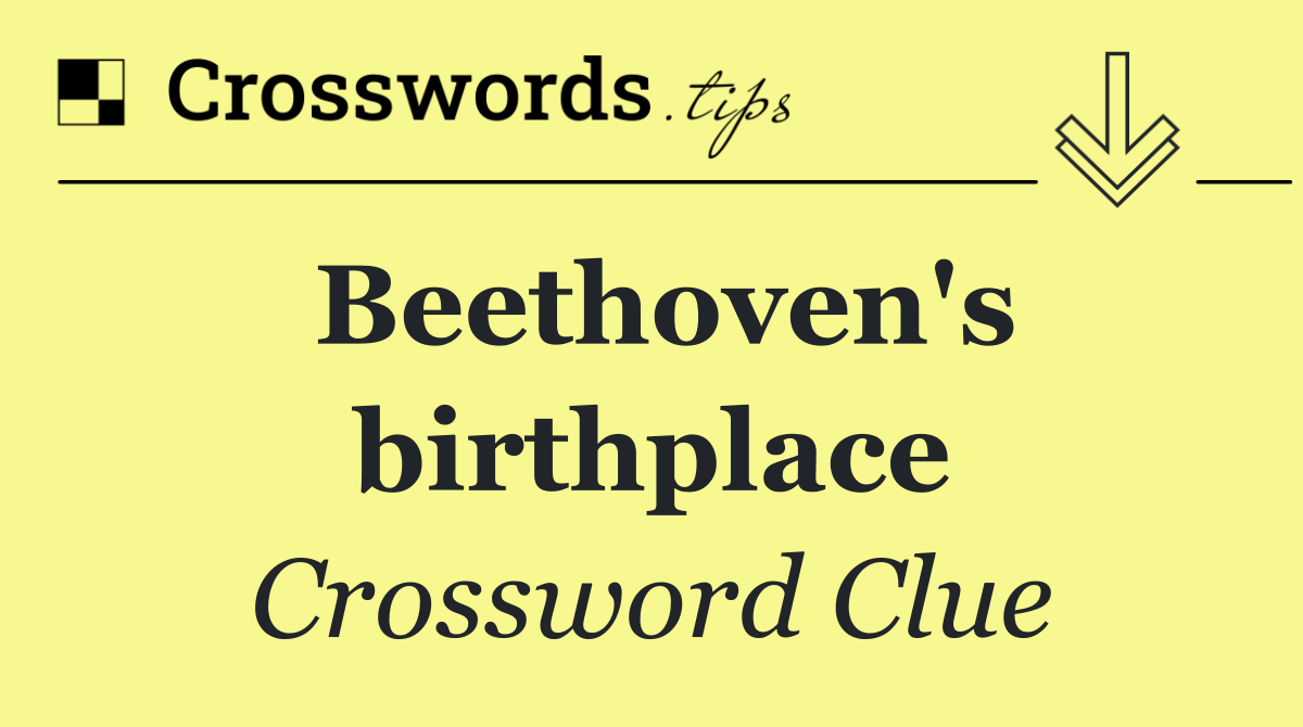 Beethoven's birthplace