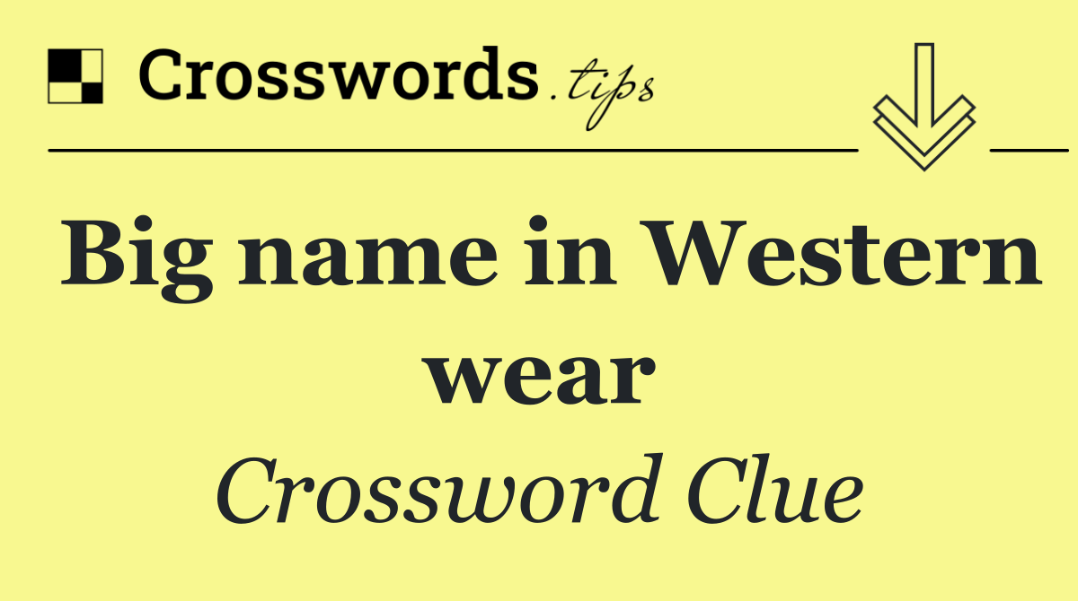 Big name in Western wear