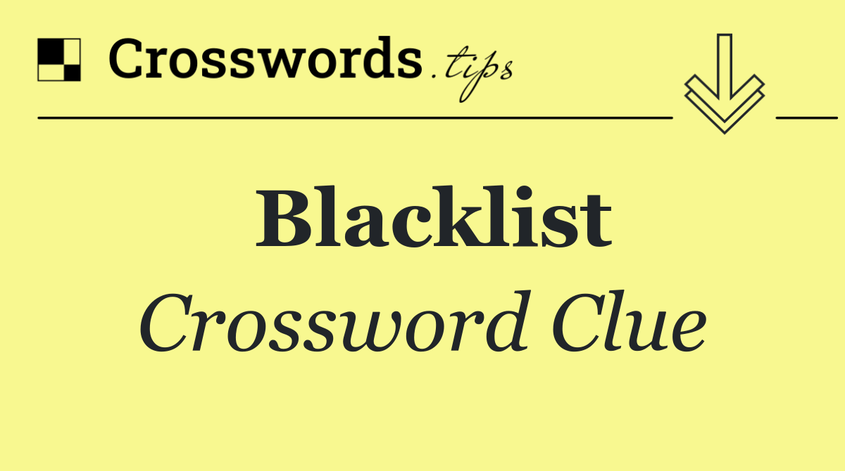 Blacklist