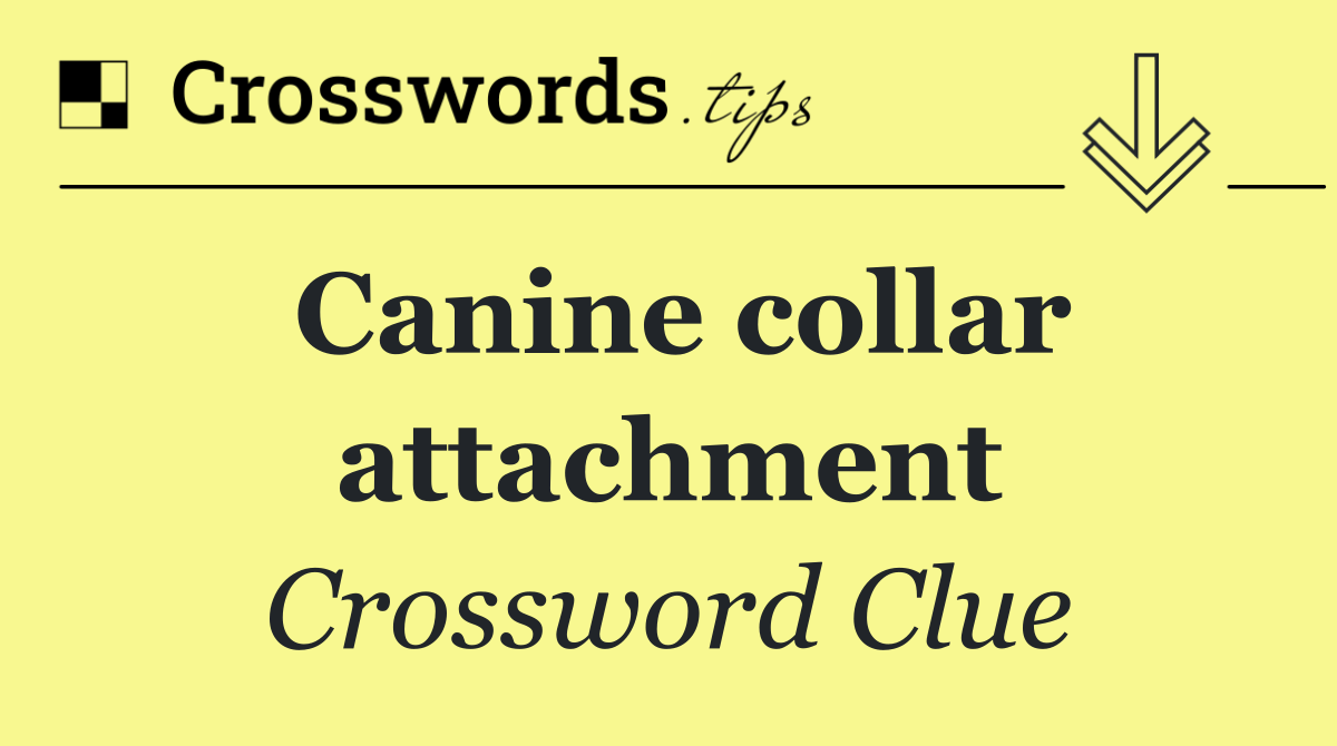Canine collar attachment