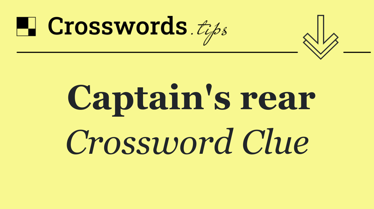 Captain's rear