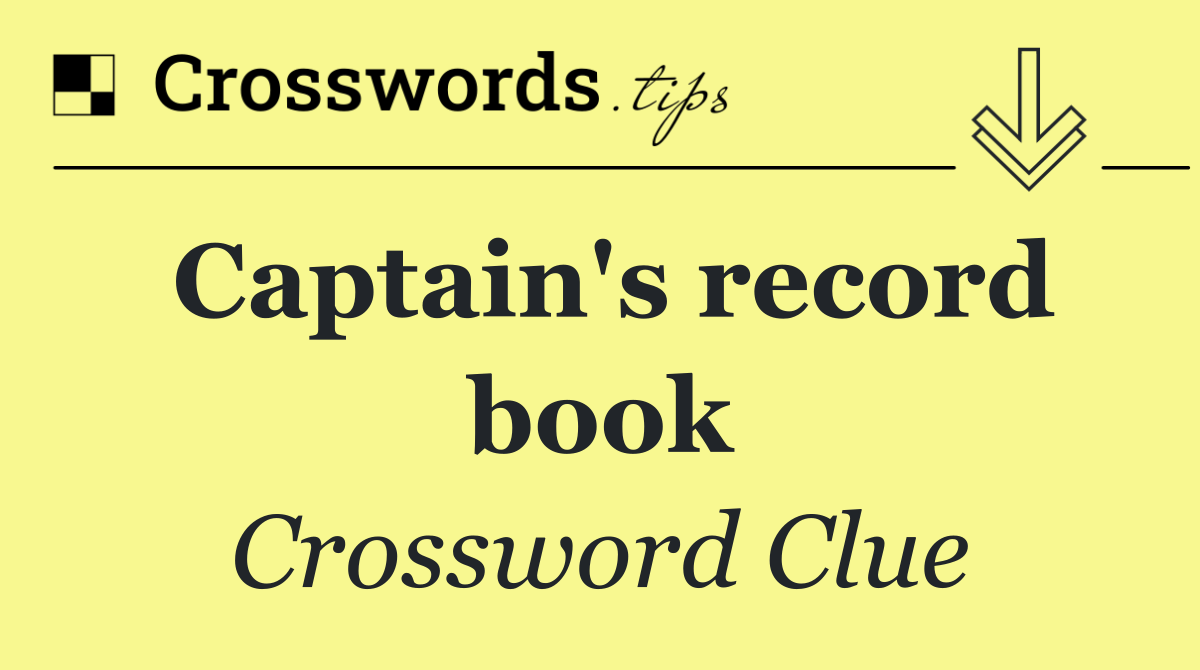 Captain's record book