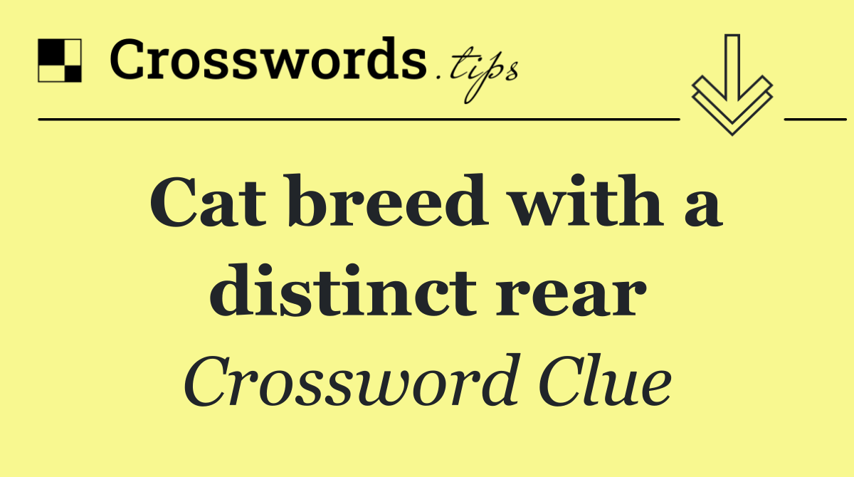 Cat breed with a distinct rear