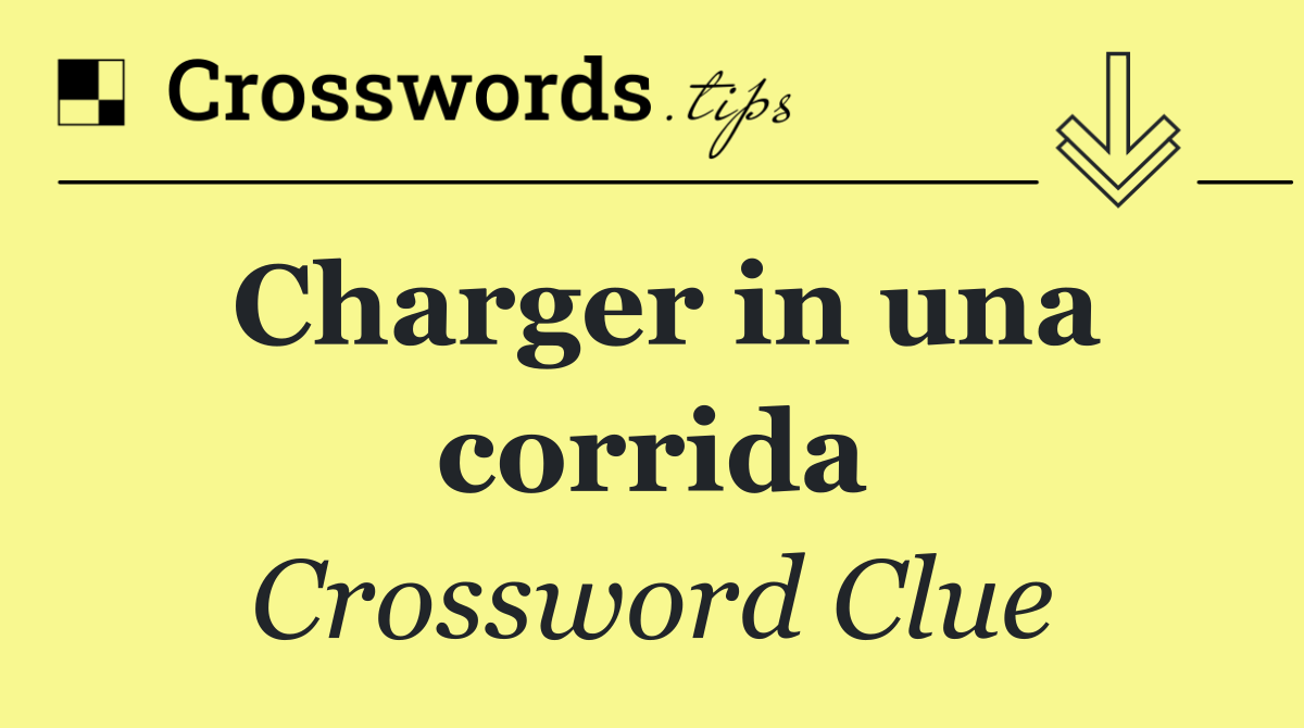 Charger in una corrida