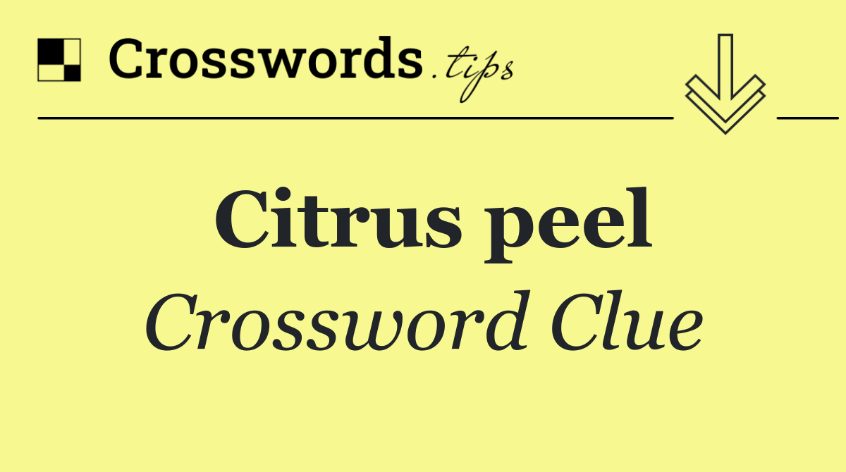 Citrus peel