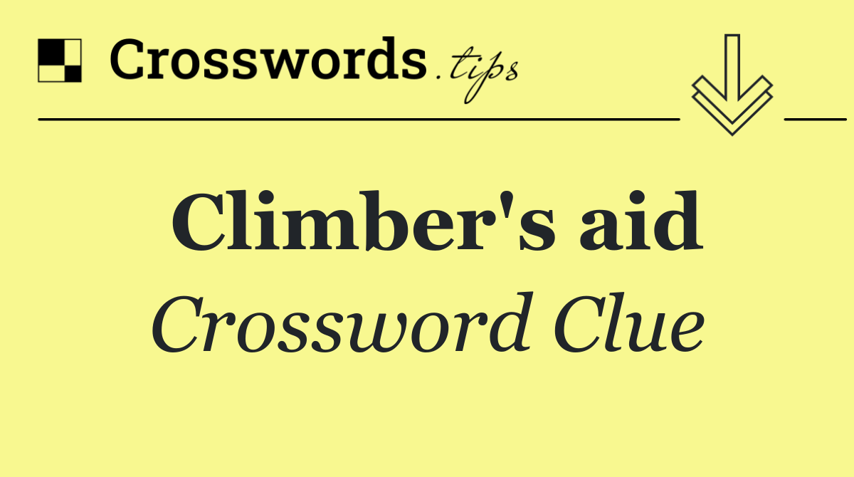 Climber's aid
