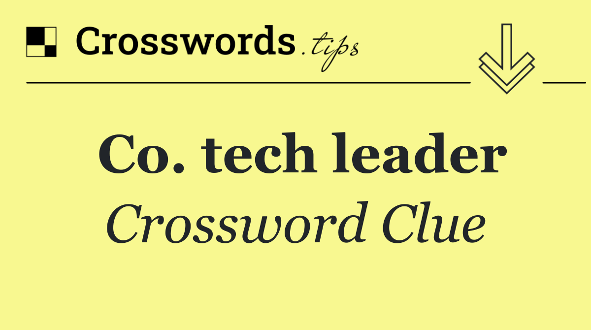 Co. tech leader