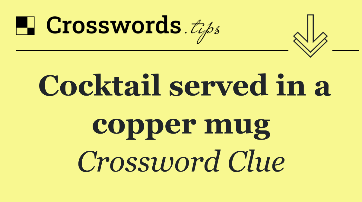 Cocktail served in a copper mug