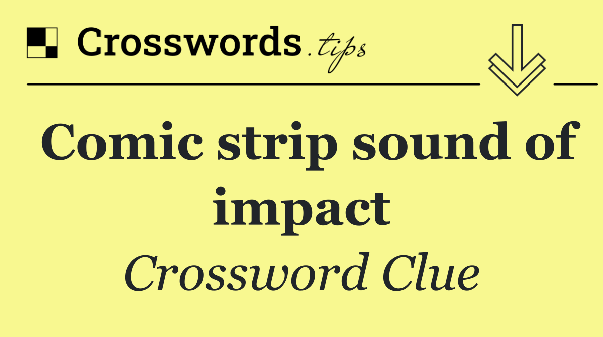 Comic strip sound of impact