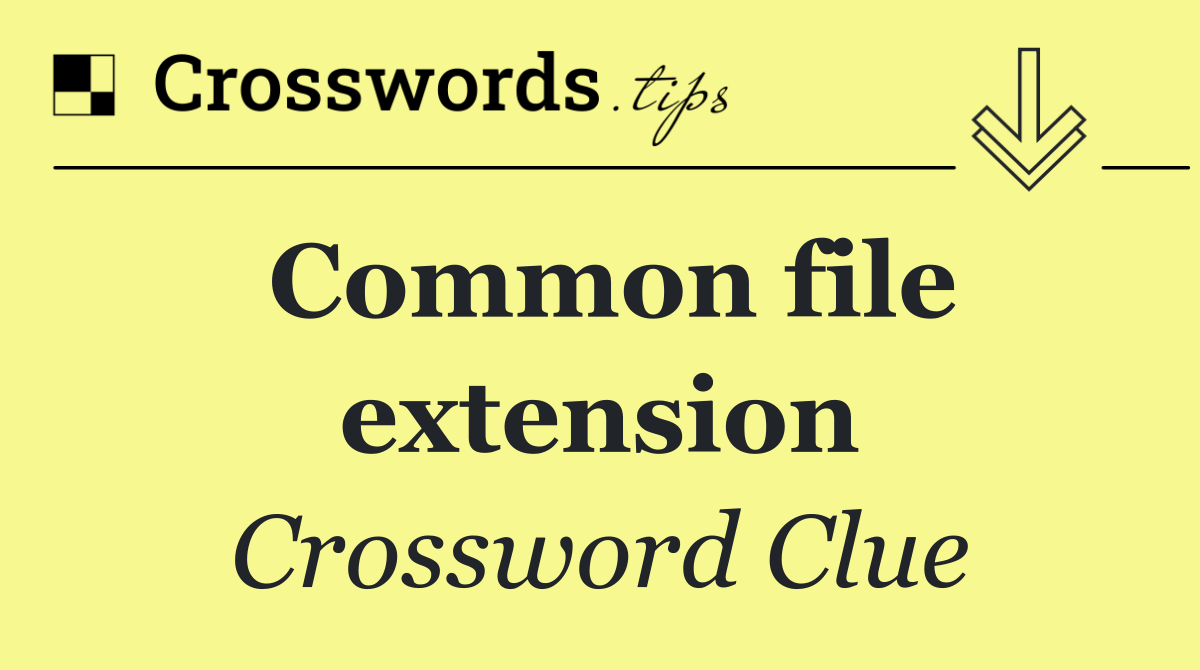 Common file extension