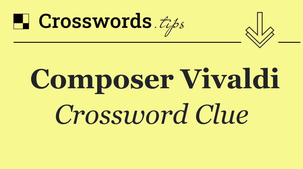 Composer Vivaldi