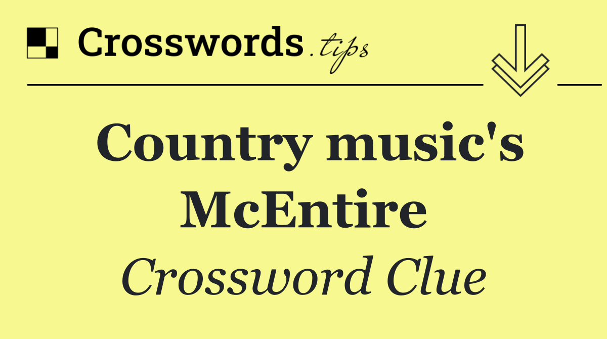 Country music's McEntire