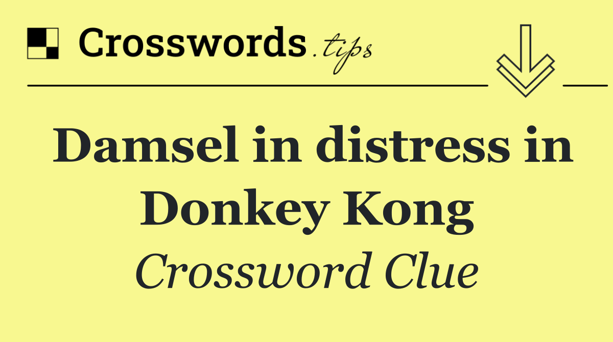Damsel in distress in Donkey Kong