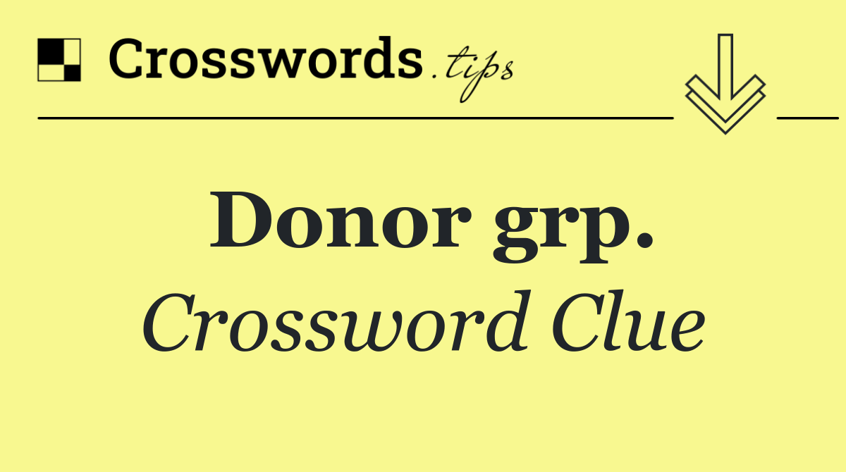 Donor grp.