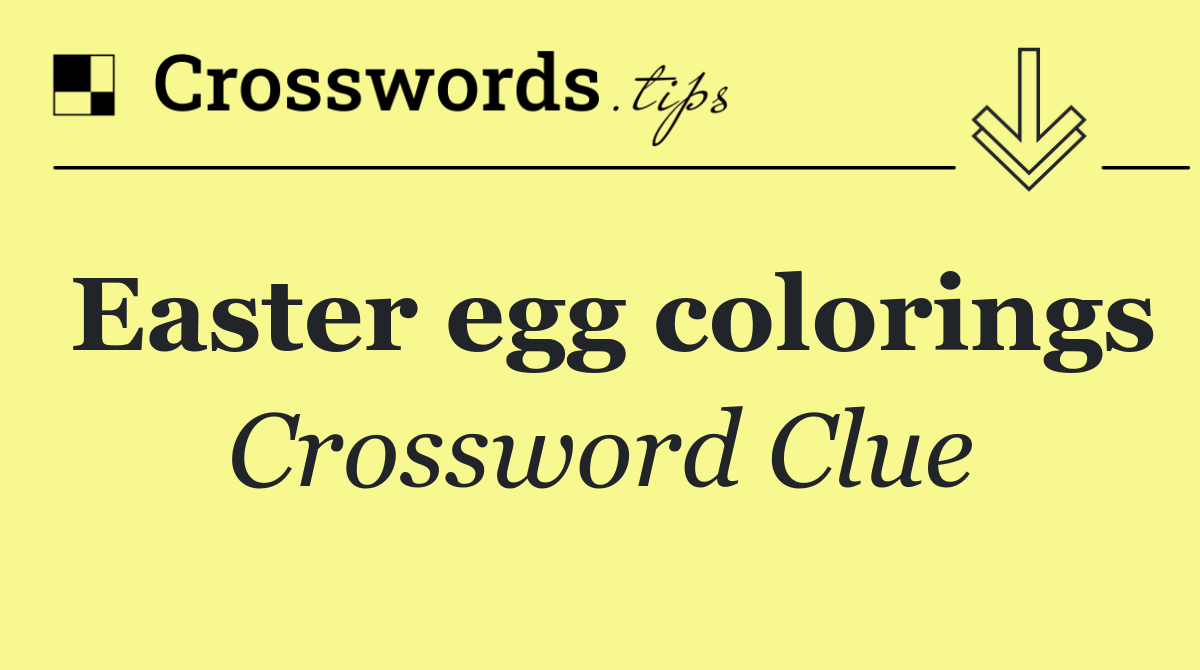 Easter egg colorings