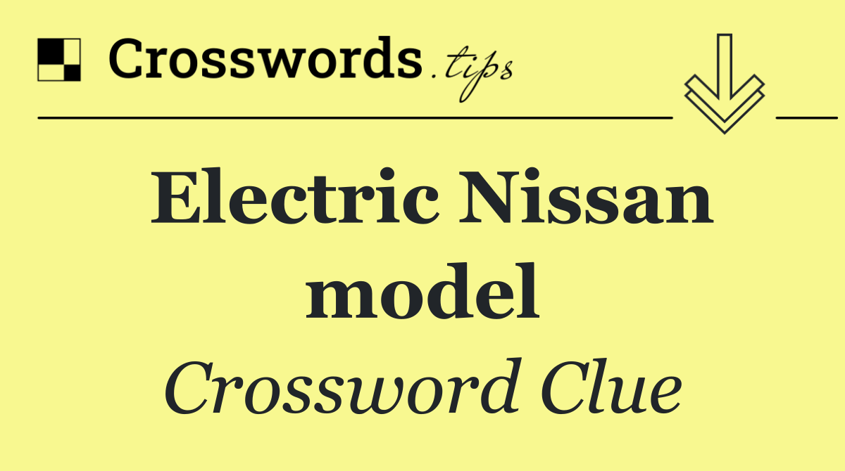 Electric Nissan model