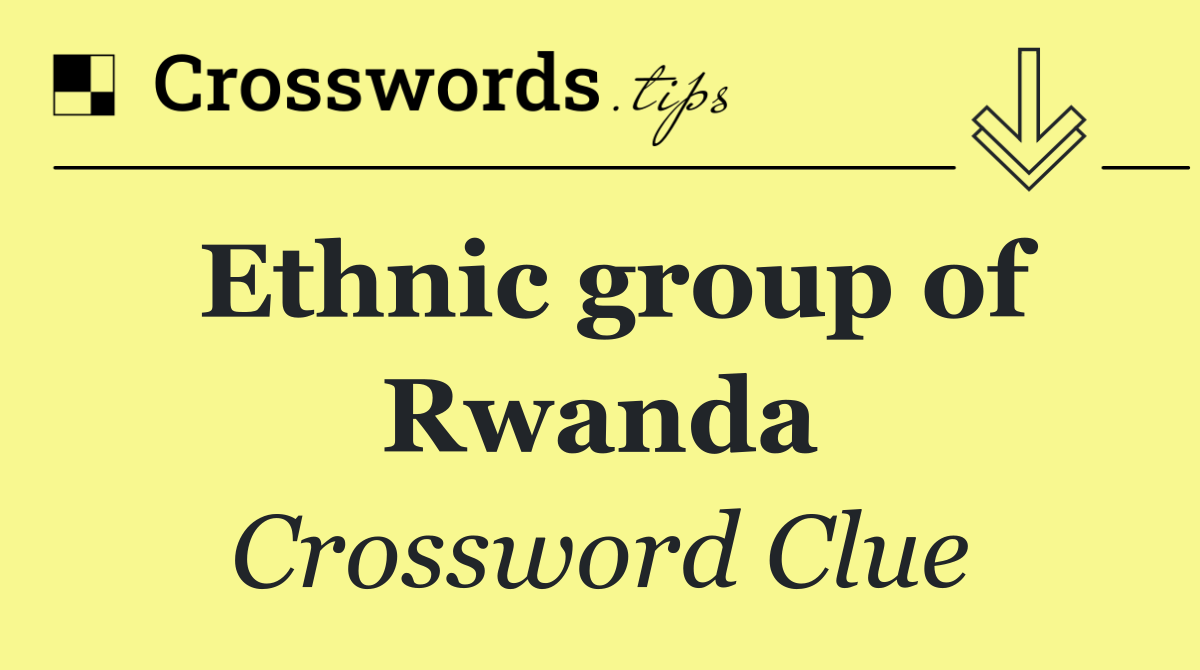Ethnic group of Rwanda