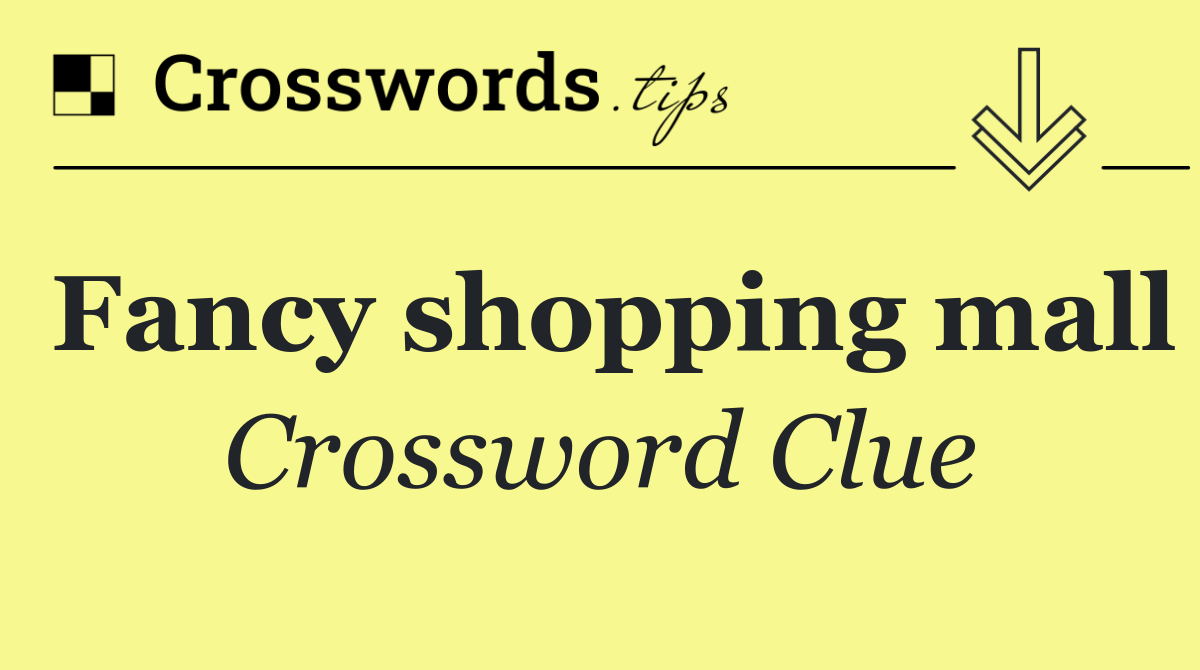 Fancy shopping mall